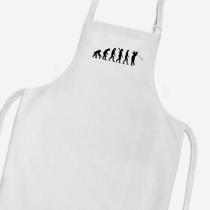 Evolution Of A Golfer Apron - White, One