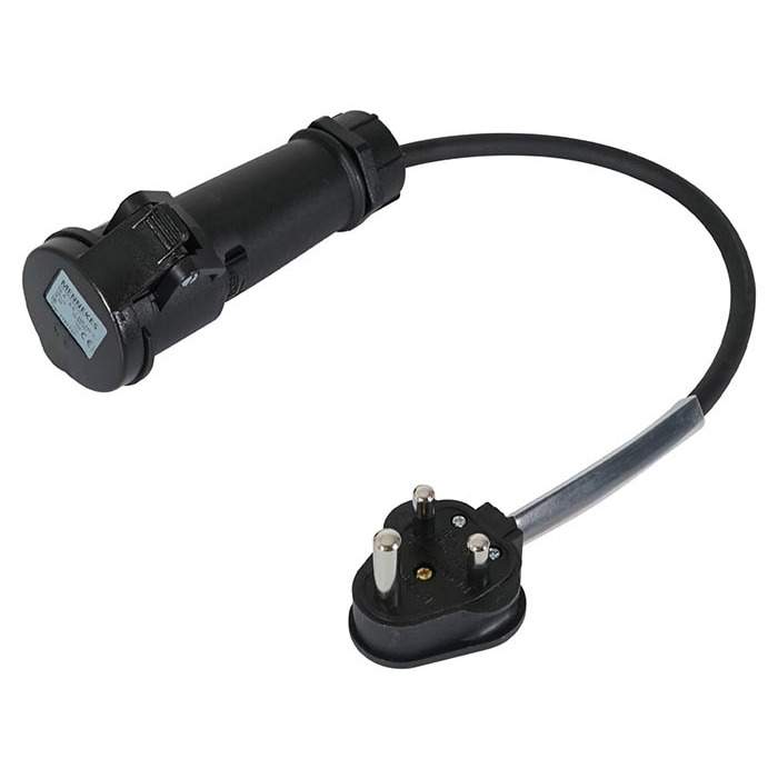 15A Male to 16A Mennekes Female Adaptor with Titanex Rubber Cable 0. 35m