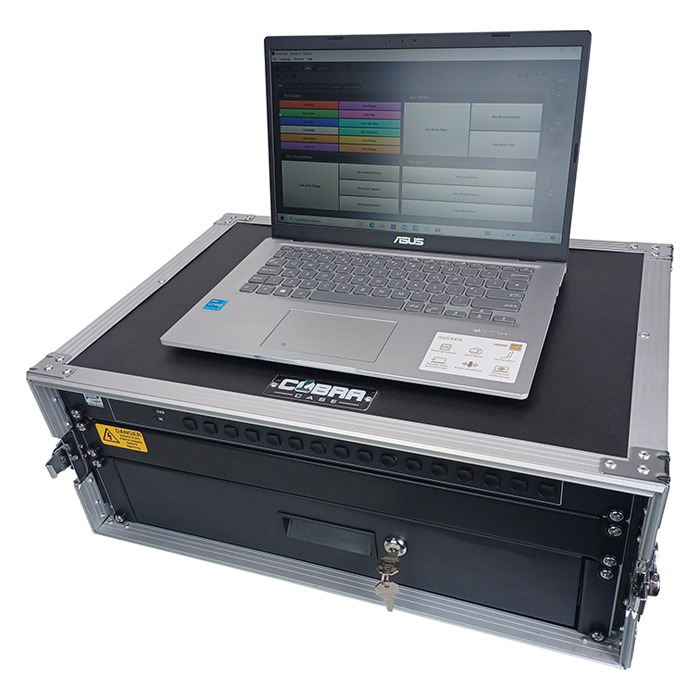Sweetlight Lighting Control Rack and Laptop Flightcase Package
