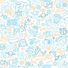 My Kingdom Doodle Blue & Yellow Wallpaper Muriva M45701