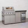 Draco Grills 4 Burner BBQ Modular Outdoor Kitchen with Single Fridge Unit, End of January 2026