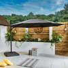 Bracken Outdoors Milan Grey 3. 5m Round Cantilever Parasol