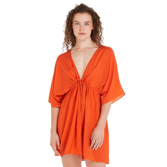Tommy Hilfiger TH Beach Cover Up - Deep Orange - S - 10