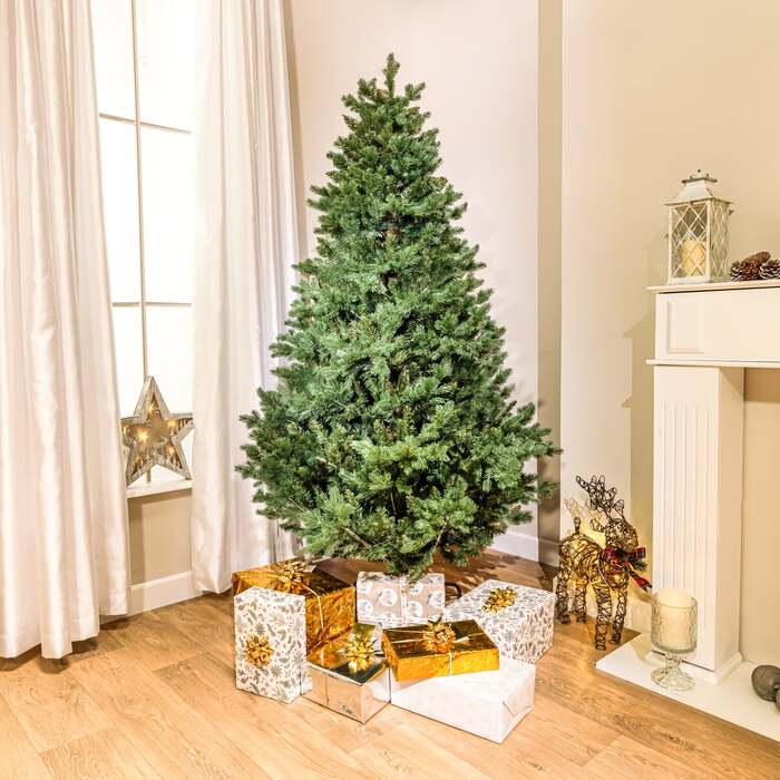 Boston Green Spruce Artificial Christmas Tree, 7ft