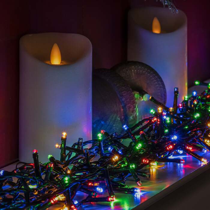 Ultra Bright Multi-Coloured LED Multi-Function Christmas Lights - 1000