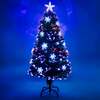 Snowflake Fibre Optic Christmas Tree with White LED Lights 2