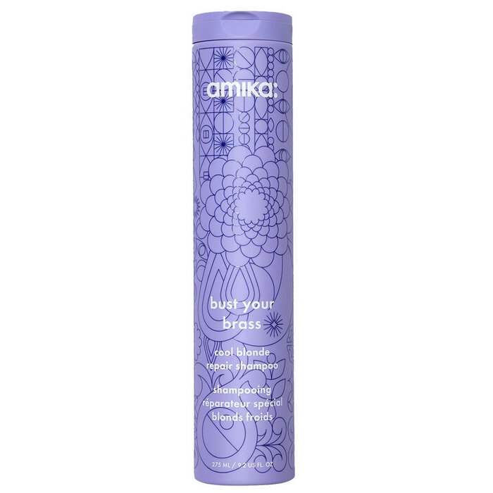 amika bust your brass cool blonde shampoo 275ml