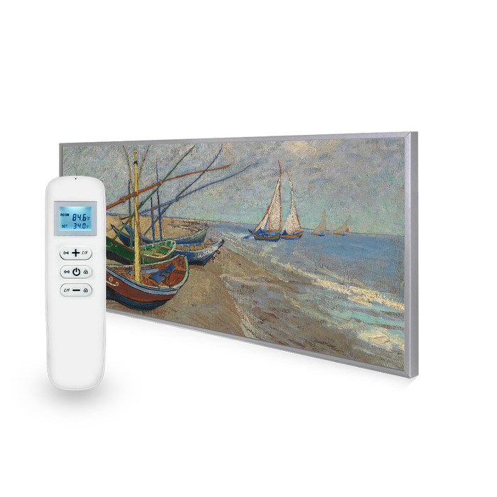 595x1195 Fishing Boats on the Beach at Saintes Maries Image Nexus Wi-Fi Infrared Heating Panel 700W - Electric Wall Panel Heater