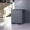 30L Double Compartment Grey Kitchen Bin