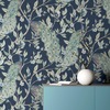 Keeka Peacock Wallpaper Navy World of Wallpaper 946100