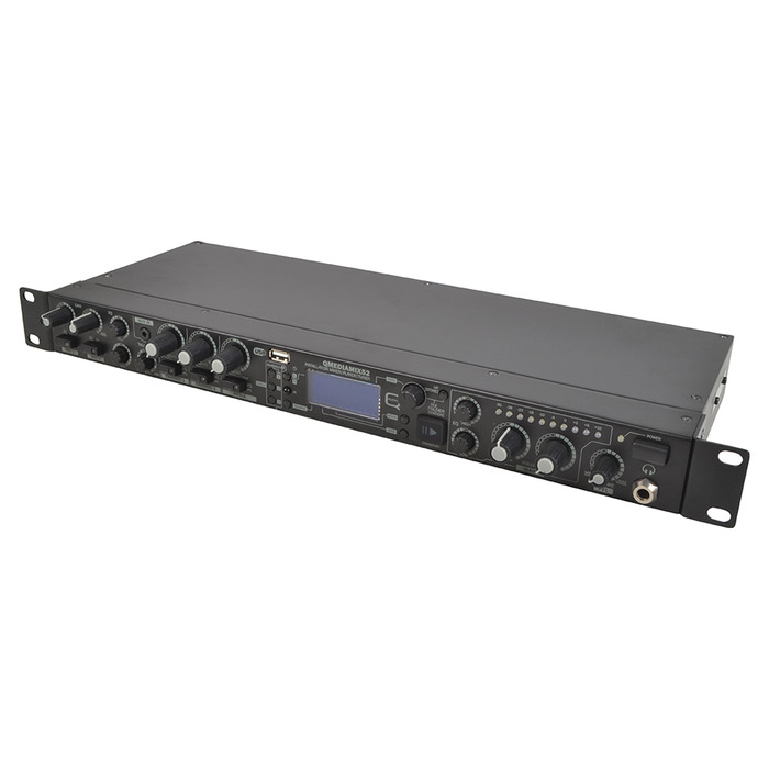 5 Channel Audio Mixer with Media Player, Bluetooth & FM Tuner