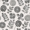 Inge Floral Vinyl Wallpaper Black Fine Decor FD26534