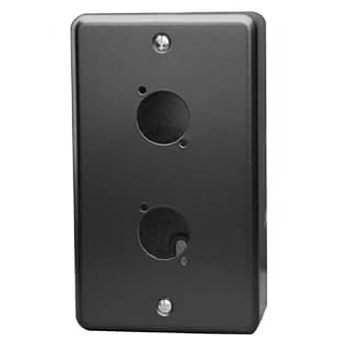 Double Gang Plate and Box for D Series Connectors - 2 Way Vertical