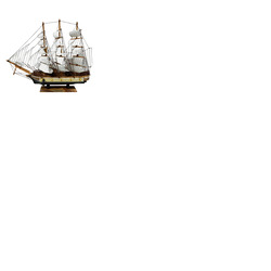 Confection Model Ship 1d With Display Stand Assembled Handmade