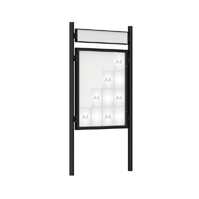 Premium Post Mounted Outdoor Noticeboard