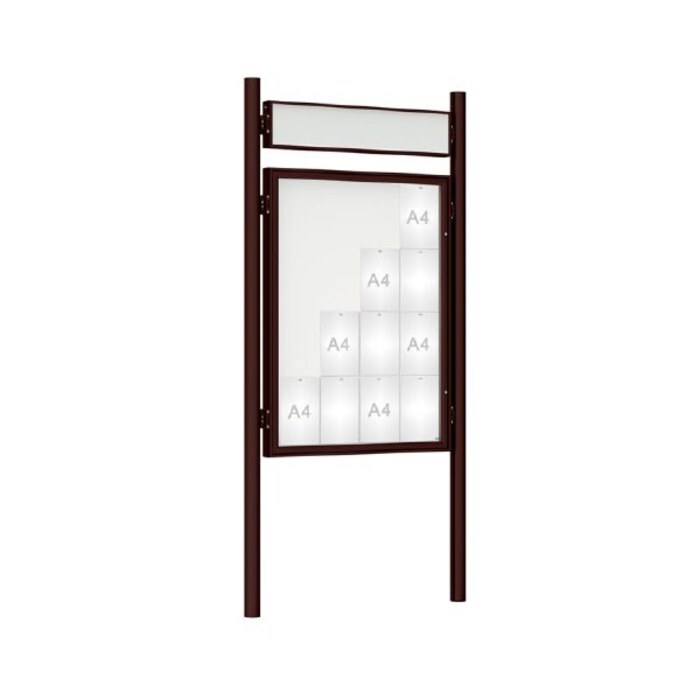 Premium Post Mounted Outdoor Noticeboard