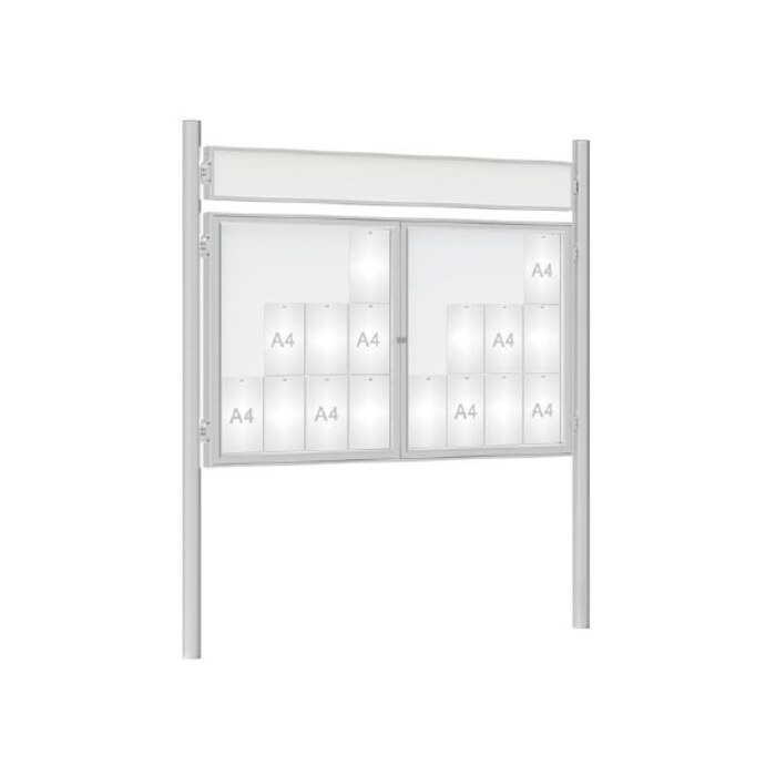 Premium Post Mounted Outdoor Noticeboard