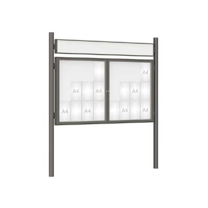 Premium Post Mounted Outdoor Noticeboard