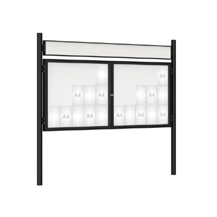 Premium Post Mounted Outdoor Noticeboard