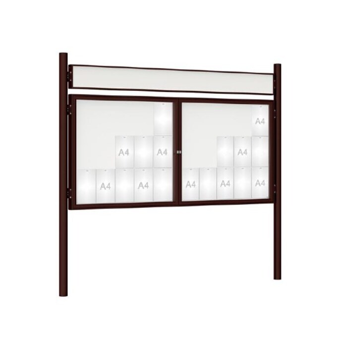 Premium Post Mounted Outdoor Noticeboard