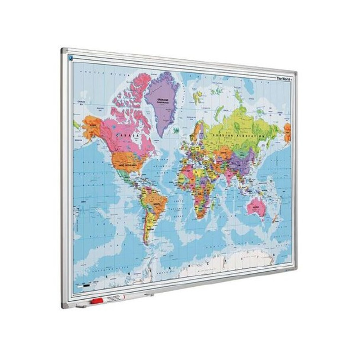 Magnetic Drywipe World Map