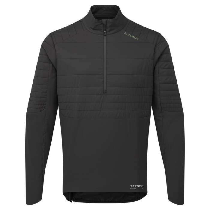 All Roads Men's Packable Insulated 1/2 Zip Jacket Black | Large | Altura