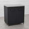 Draco Grills Titan Outdoor Kitchen Black Double Door Cabinet with Stainless Steel Top, Mid February 2026