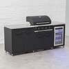 Draco Grills Titan 4 Burner Black Outdoor Kitchen Gas Barbecue with Fridge and Double Cupboard, Mid February 2026