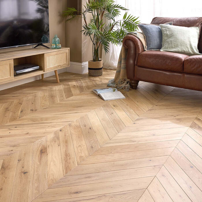 Lusso Palermo Phantom Oak Chevron Engineered Flooring