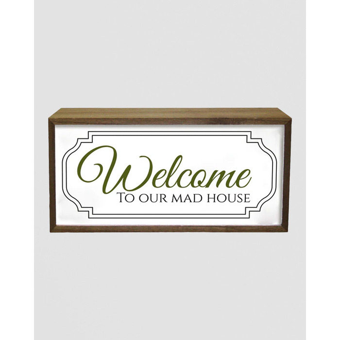 Light Box Home Welcome To Our Mad House