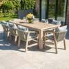 Bracken Outdoors Charlton Acacia Wood and Rope Rectangular 8 Seat Garden Furniture Set