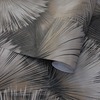 Opulenza Fan Vinyl Wallpaper Charcoal Rasch 659788