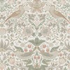 William Morris At Home Strawberry Thief Wallpaper Sage Green / Pink 124233