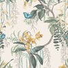 Suki Floral Textured Wallpaper Green / Yellow Belgravia 2161