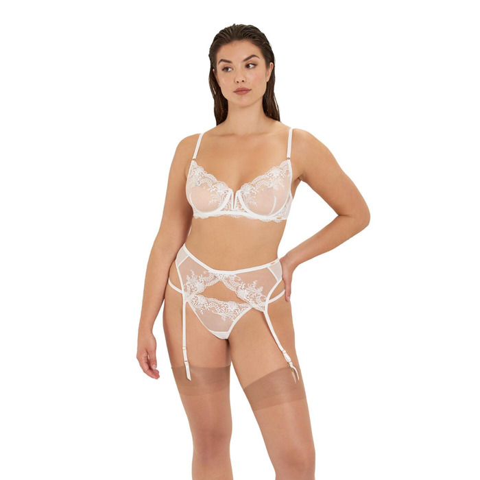 Bluebella Marseille Suspender Belt - White - L - 14