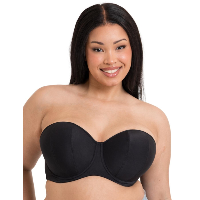 Curvy Kate Luxe-Updated Strapless Bra - Jet Black - 30GG