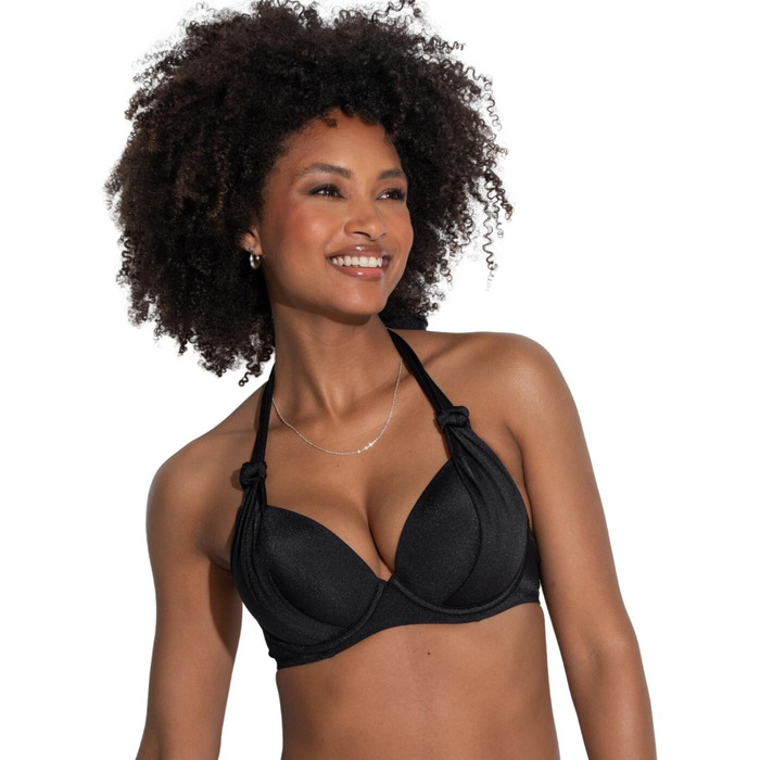 Pour Moi St Kitts Boost Push Up Bikini Top - Black - 34F