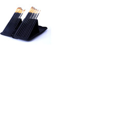 Exerz Artist Paint Brush Set 15pcs in a Case with Pop-up Stand - Perfect for Acrylic Oil Gouache Water Colours & Face Paint