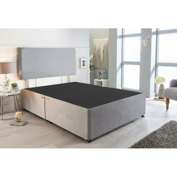 Standard Divan Base with Storage and Headboard Options - 3FT Single 90cm x 190cm / No Drawers / No Headboard