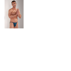 HOM FUNKY STYLE Tanga Brief - Navy Print