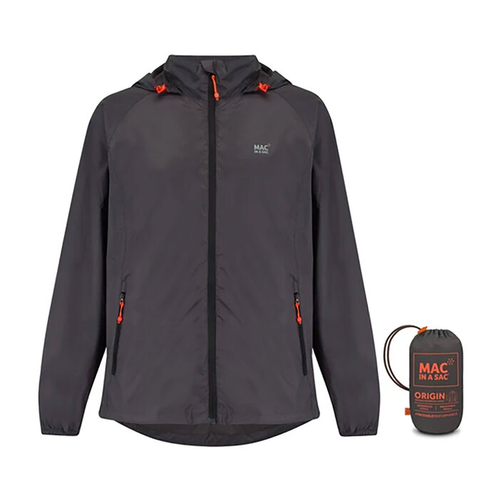 Mac in a Sac Origin 2 Waterproof Jacket Charcoal M