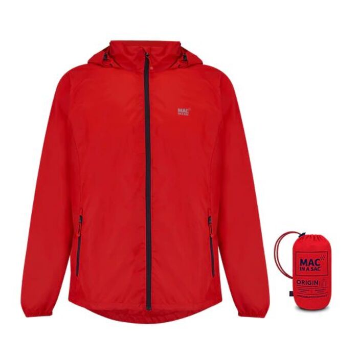 Mac in a Sac Origin 2 Waterproof Jacket-Red L