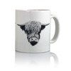 Nick Field Black & White Queenie The Highland Cow Mug
