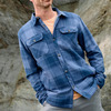 Saltrock Men's Woody Sherpa Lined Shacket Dark Blue S