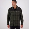 Swanndri Men's Marton Stormshield Long Sleeve Shirt Dark Olive / Black XL