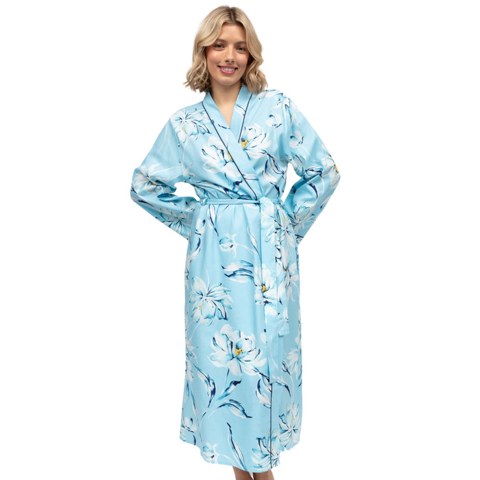 Cyberjammies Madelyn Floral Print Long Dressing Gown