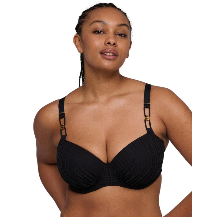 Prima Donna Swim Kiruna Padded Balcony Bikini Top - Black - 36H