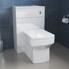 ELEGANT Slimline Gloss White Back To Wall Square Toilet Unit (500 x 252 x 770mm )