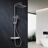 ELEGANT Thermostatic Mixer Shower Set with Square Shower Head & Hand Shower