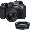 Canon EOS R7 Mirrorless Camera with RF-S 18-150mm f/3. 5-6. 3 IS STM Lens with EF-EOS R mount adapter